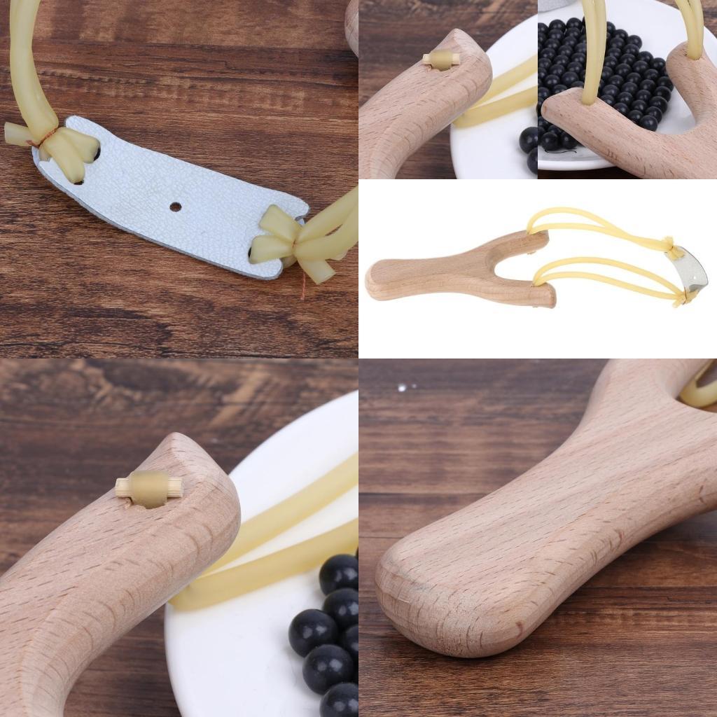 Speargun Rubber Band - หนังสติ๊กไม้ธรรมชาติพร้อมยางรัดกีฬาล่าสัตว์กลางแจ้งเกมหนังสติ๊ก