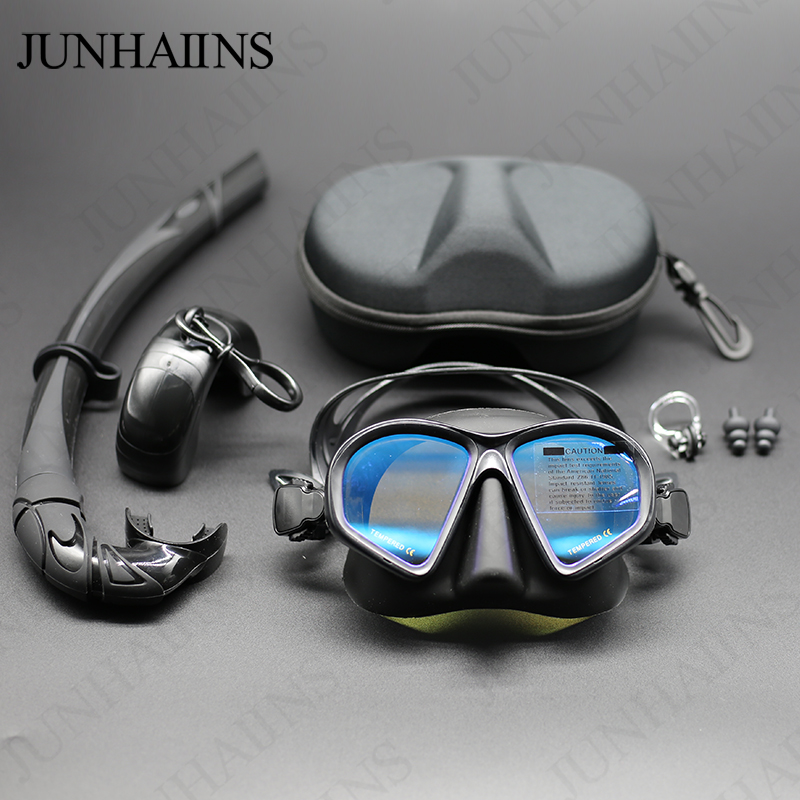 หน้ากากดำน้ำแบบกระจกนิรภัยความ - Freediving Mask Set บทวิจารณ์และราคา