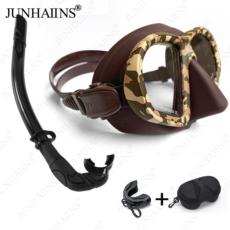 【หลายสี】หน้ากากดําน้ําปริมาณต่ - Freediving Mask Set บทวิจารณ์และราคา