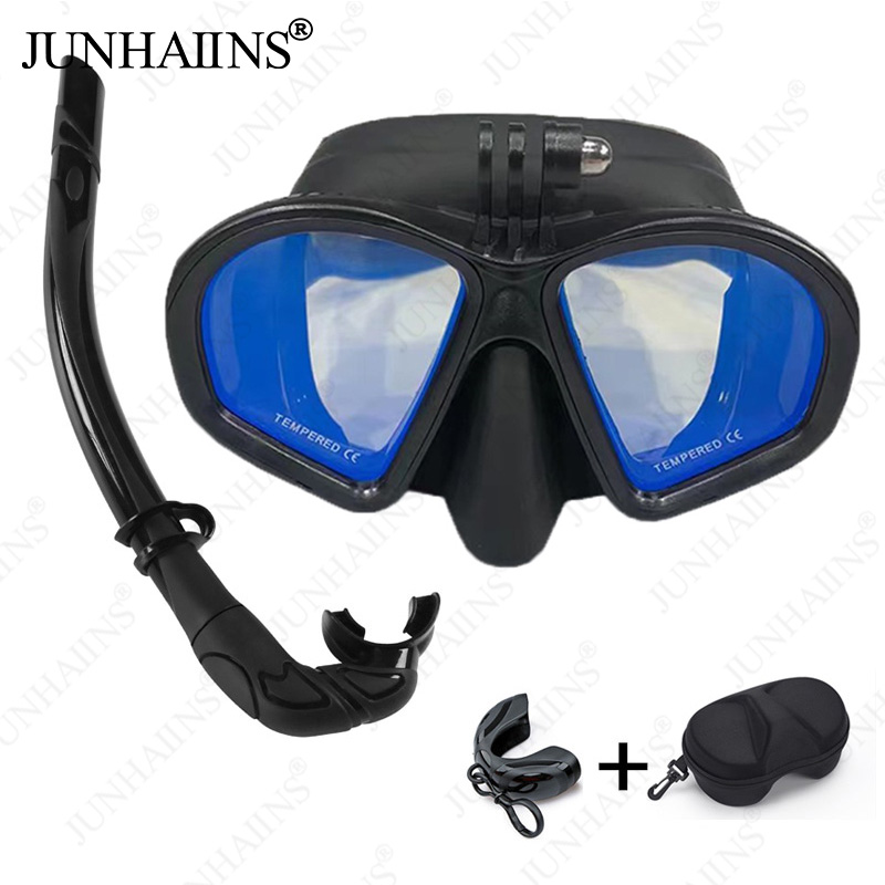 【หลายสี】หน้ากากดําน้ําปริมาณต่ - Freediving Mask Set บทวิจารณ์และราคา
