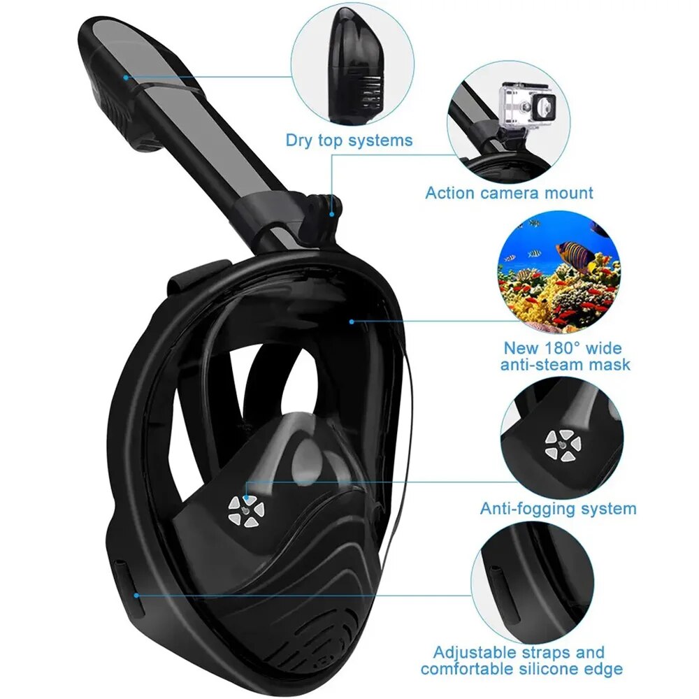 ดําน้ําใต้น้ํา Full Face เด็กว - Freediving Mask Set บทวิจารณ์และราคา