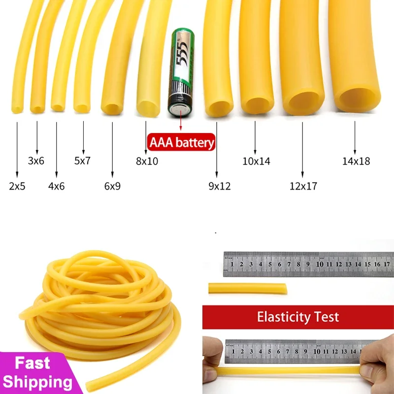 1 ~ 10 M น้ํายางธรรมชาติท่อ ID - Speargun Rubber Band บทวิจารณ์และราคา