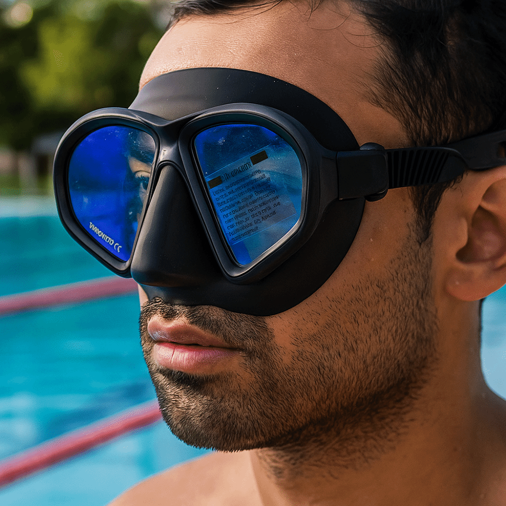 หน้ากากดำน้ำแบบกระจกนิรภัยพับไ - Freediving Mask Set บทวิจารณ์และราคา
