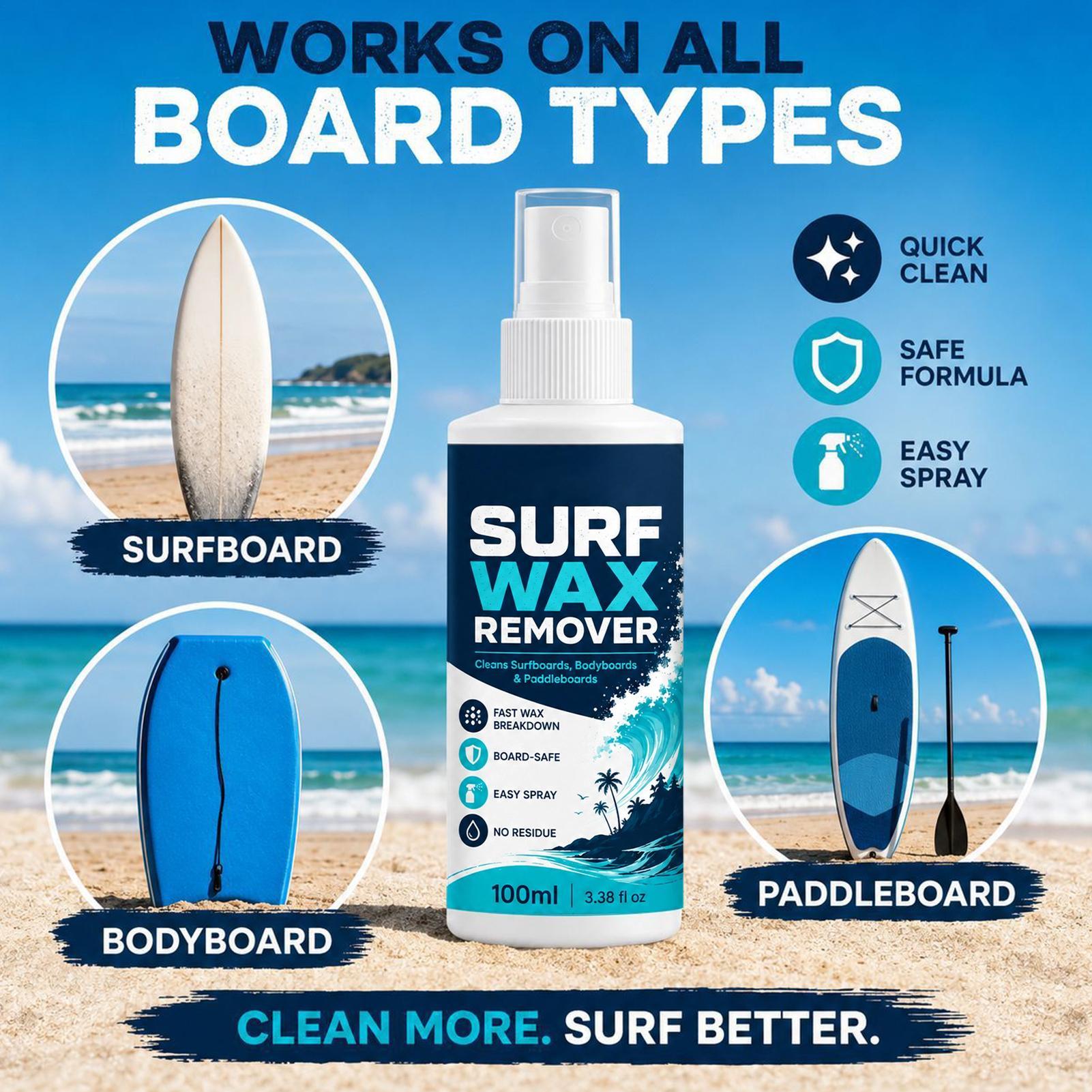 สเปรย์ทำความสะอาดแว็กซ์กระดานโ - Surfboard Wax Tropical บทวิจารณ์และราคา